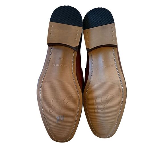 Bronx Mens Brown Leather Round Toe Slip On Tassel Loafers Shoes Size 44 - Picture 12 of 13